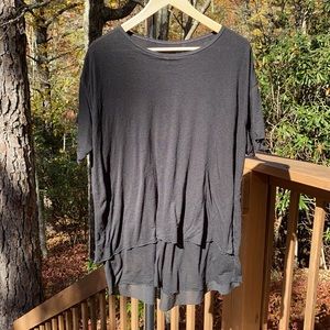 FREE PEOPLE Black Short Sleeve Shirt